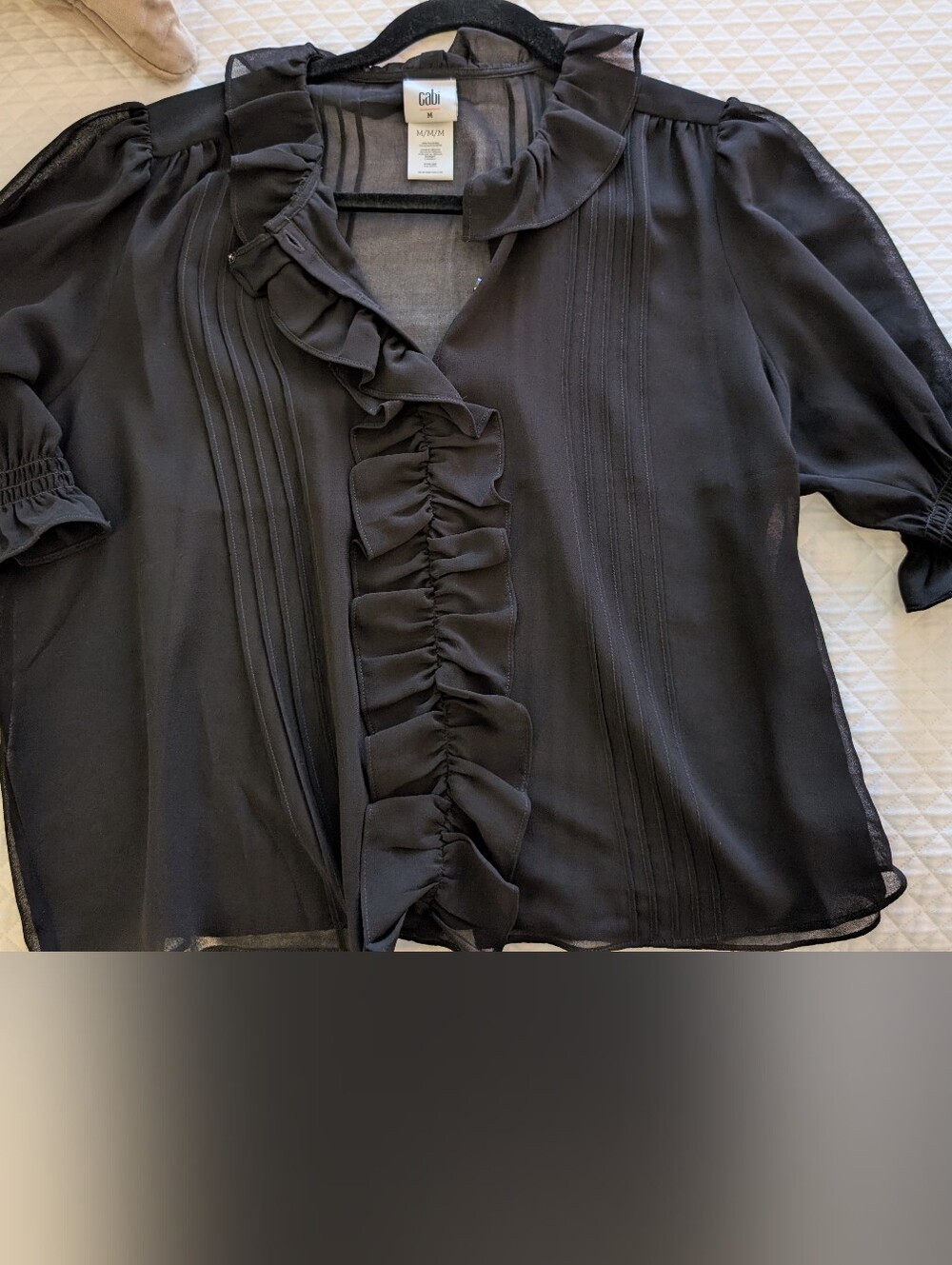 Cabi Sheer Black Blouse